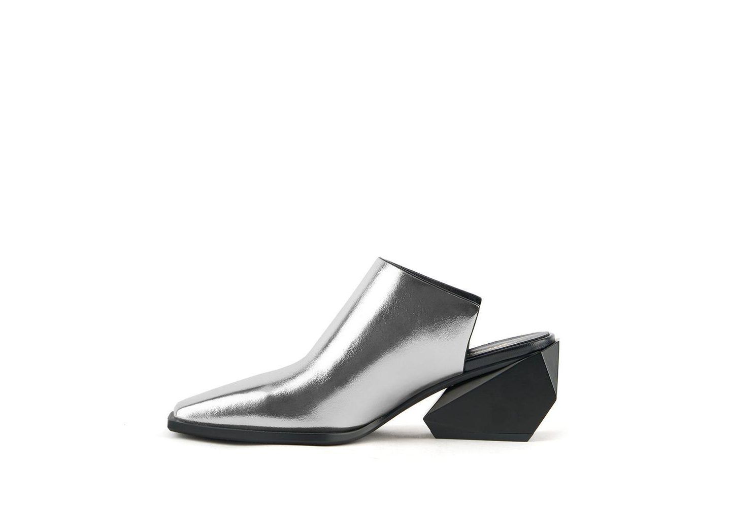 Женские сабо United Nude Ricky Mule Mid, цвет: Серебряный — фото 3