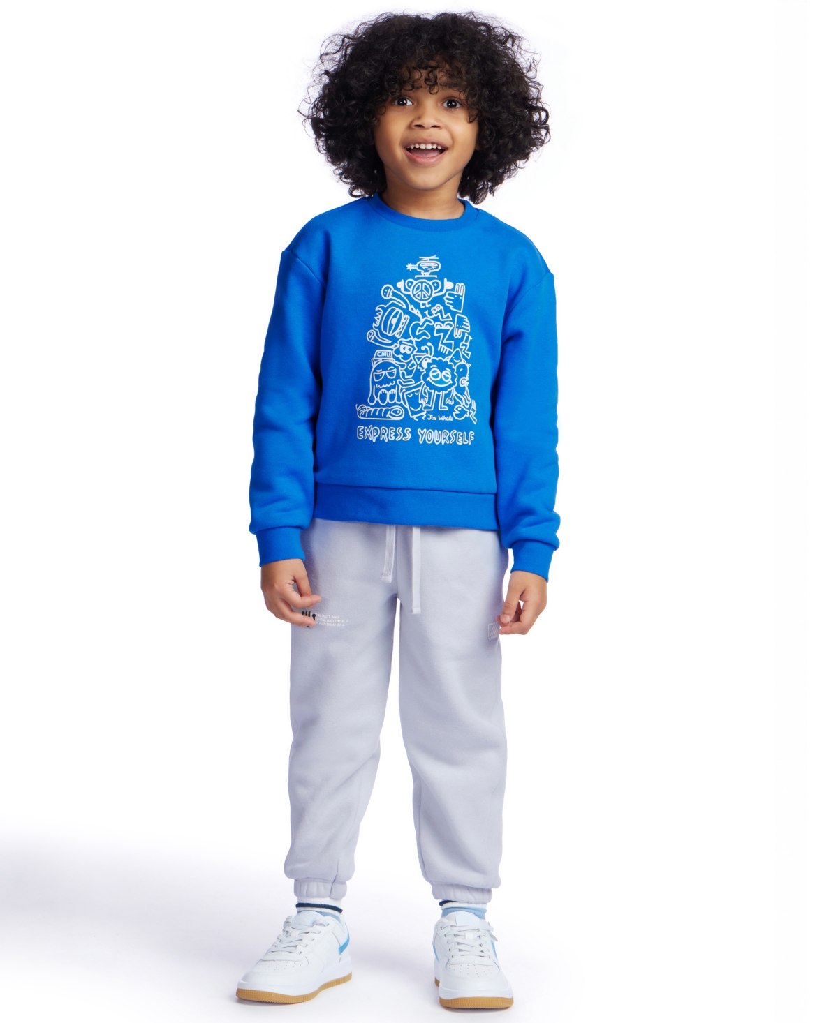 Color Lab Boys 2t-7 Pull-on Long Sleeve Sweatshirt In Blue