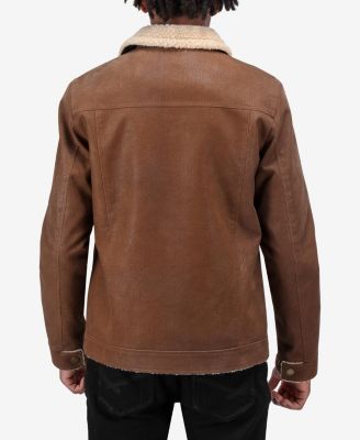 Men's Jacket With Faux Shearling Lining