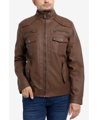 Men's Utility Jacket With Faux Shearling Lining