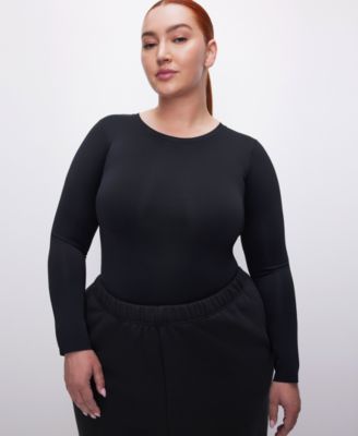 Women's Sculpting Crew Neck Bodysuit Top, Regular & Plus Size