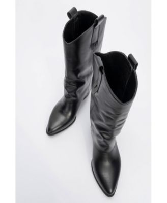 Teodora Leather Block Heel Boot (Women)