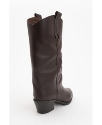 Teodora Leather Block Heel Boot (Women)