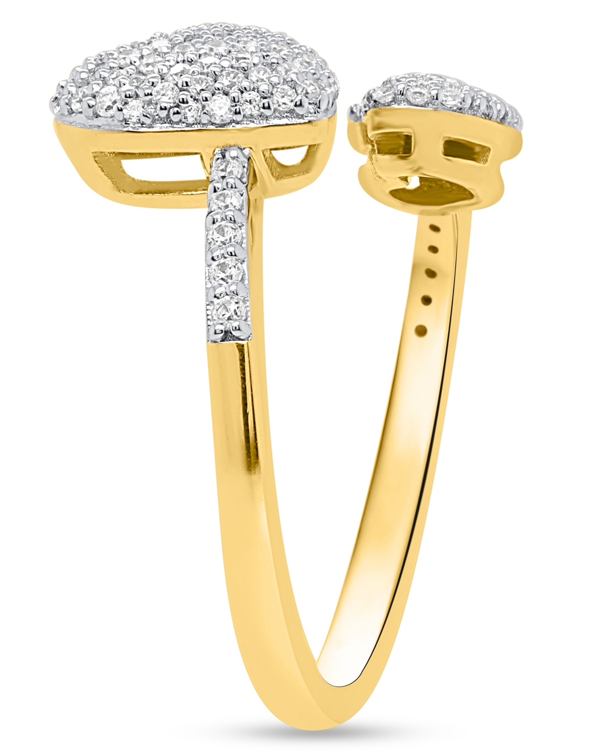 Macy's White Diamond Ring (1/2 ct. t.w.) 14K Gold Plated with Sterling Silver