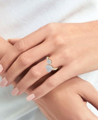 White Diamond Ring (1/2 ct. t.w.) in 14k Gold Plated with Sterling Silver