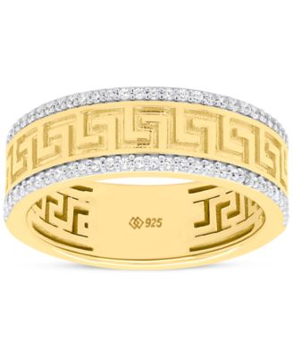 Macy's - White Diamond Ring (1/4 ct. t.w.) in 14K Gold Plated with Sterling Silver