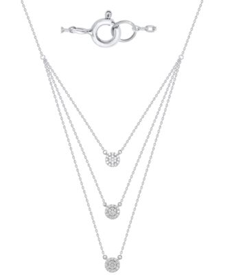 Macy's - White Diamond Necklace (1/2 ct. t.w.) in Sterling Silver