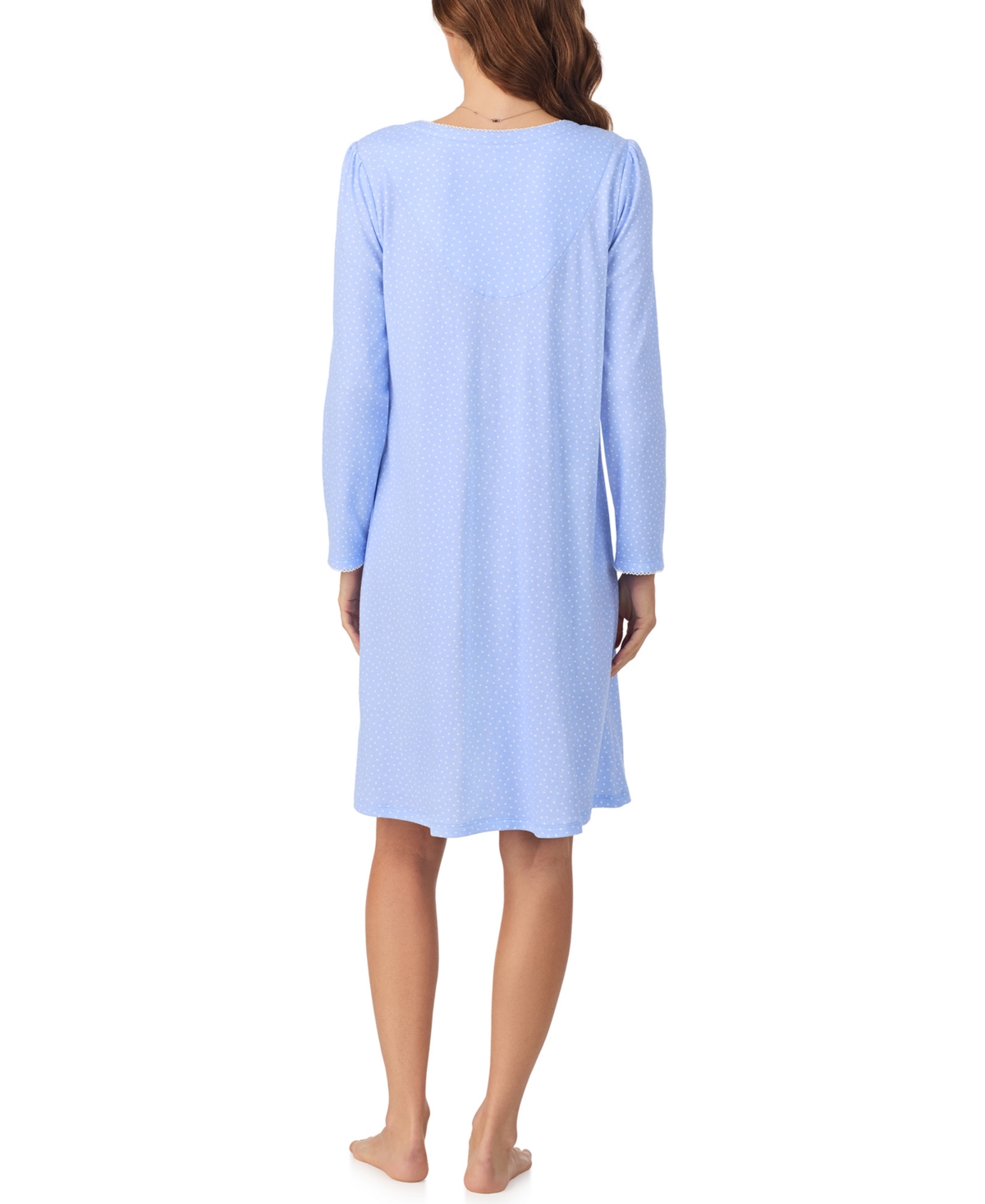 Eileen West Women's Floral Long Sleeve Night Gown In Blue