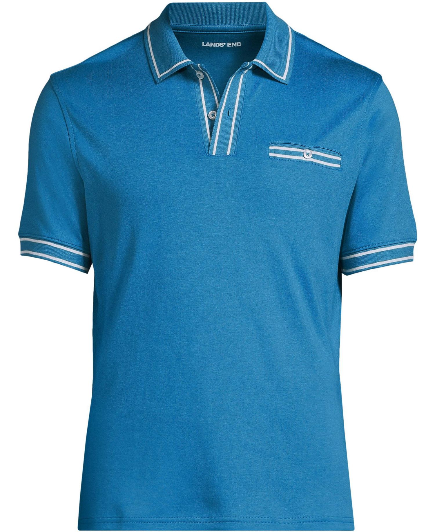 Men's Short Sleeve Tipped Welt Pocket Supima Polo