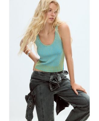 Women's Textured striped T-shirt