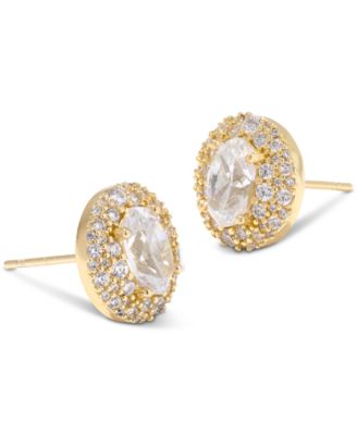 Kendra Scott - Cubic Zirconia Plated Over Brass Bella Stud Earrings