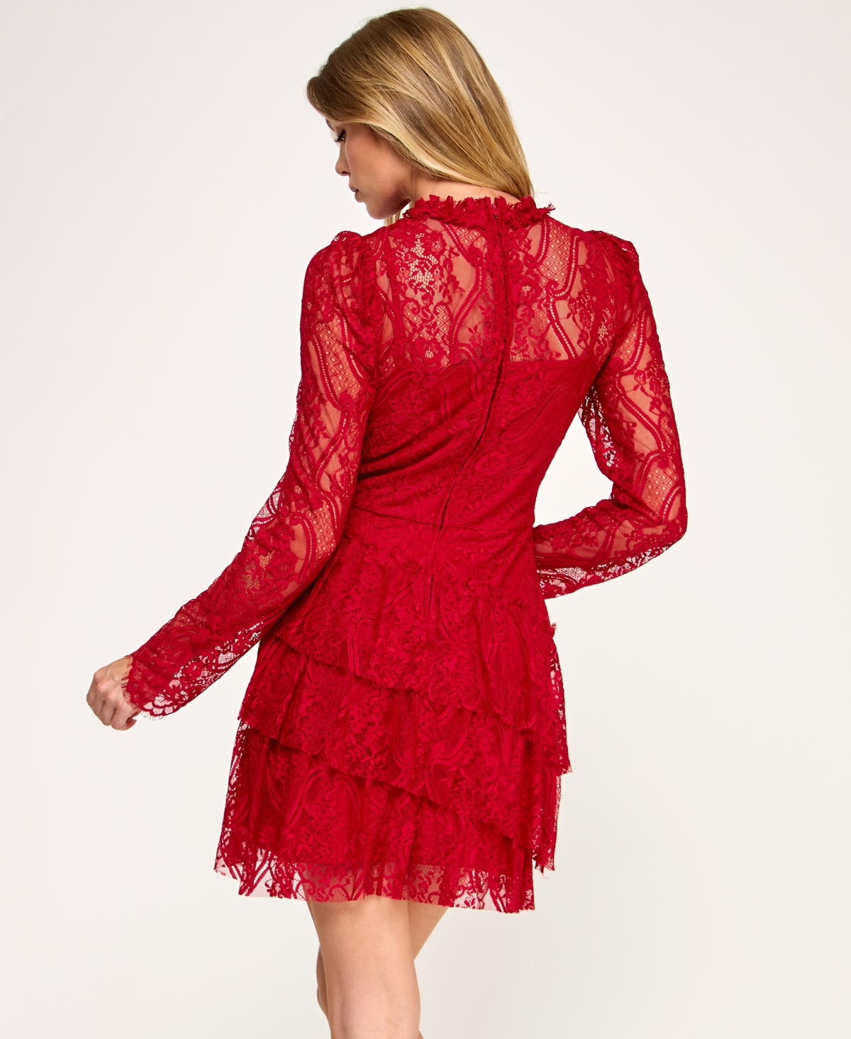 Row A Women's Long-Sleeves 3 Tier Dress