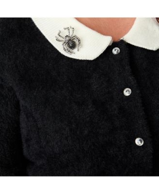 Women's Collared Knit Cardigan