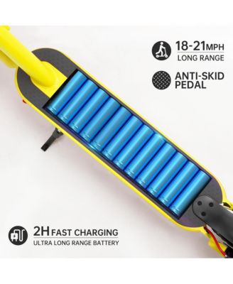 8.5 Inch Foldable Electric Scooter with 350W Motor, 22-Mile Range & Dual Brakes | Colorful LED Lights for a Stylish Night Ride