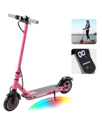 8.5 Inch Foldable Electric Scooter with 350W Motor, 22-Mile Range & Dual Brakes | Colorful LED Lights for a Stylish Night Ride