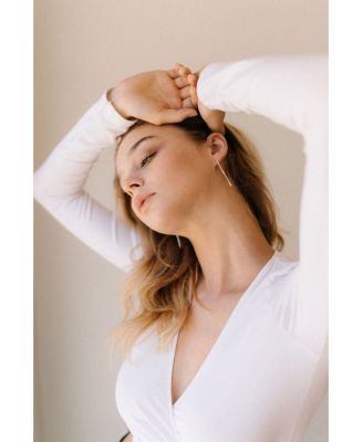 Eternity Pave Linear Drop Earrings