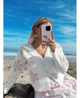 Holly Pearl & Crystal Flower Drop Earrings