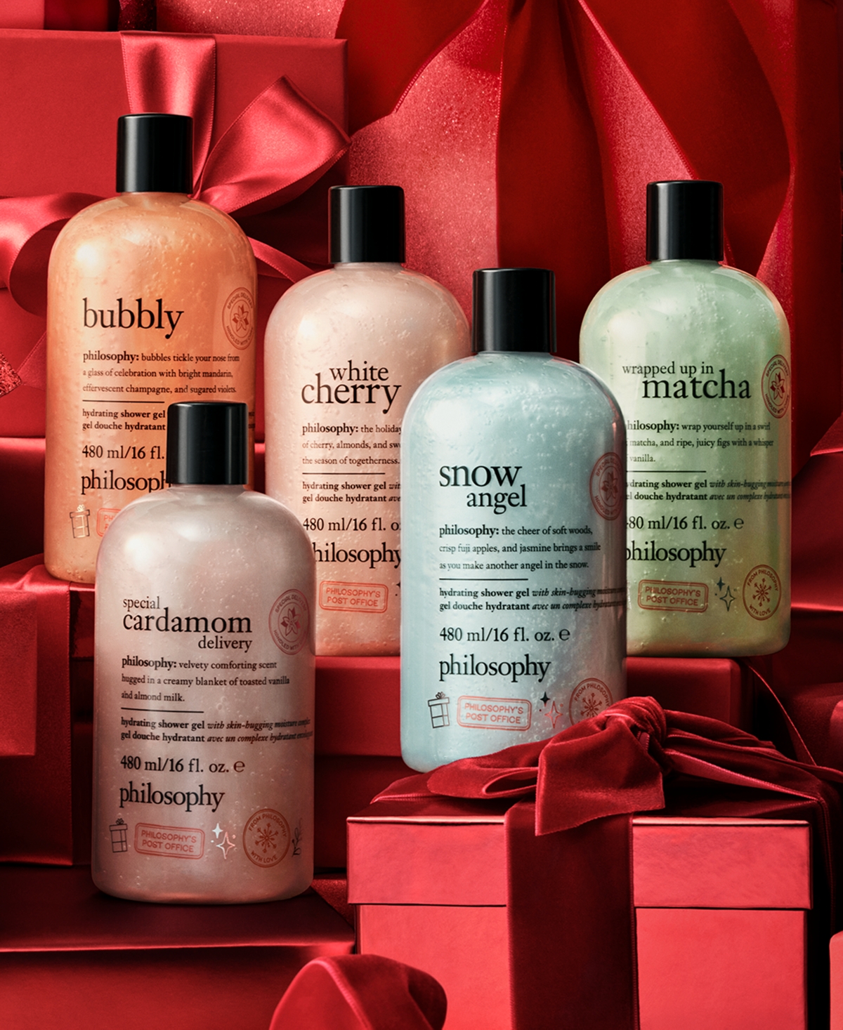 philosophy Holiday Peppermint Swirl Hydrating Shower Gel, 16 oz.