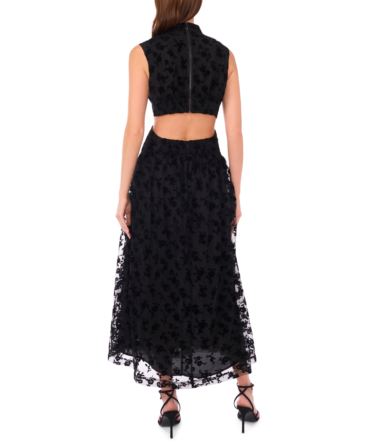 Parker Women's Mock Neck Cut Out Maxi Dress In Black