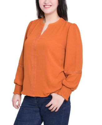 Women's V Neck Long Sleeve Knit Top