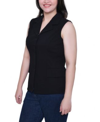 Women's V Neck Sleeveless Scuba Vest Jacket