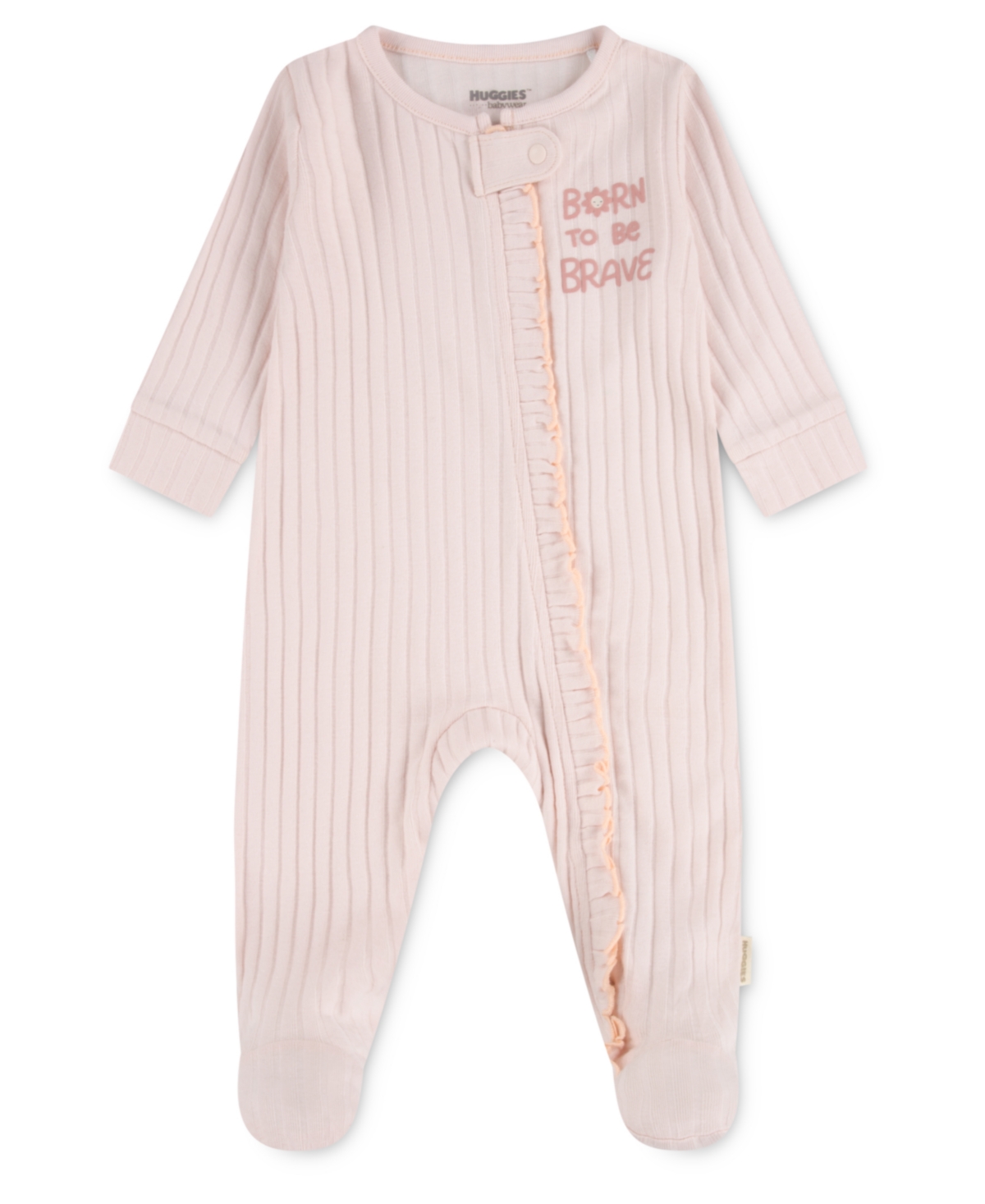 Huggies Baby Girls 2-pack Crewneck Bodysuits In Pink
