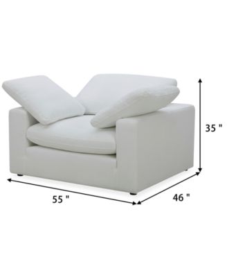 Fog 55" Fabric Accent Chair