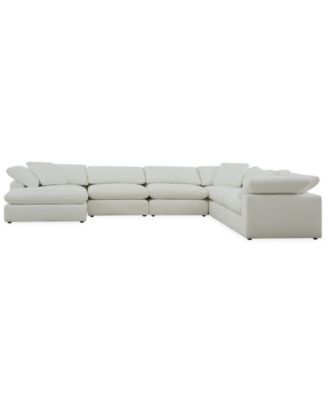 Furniture - Fog 6-Pc. Fabric Chaise Sectional Sofa Set