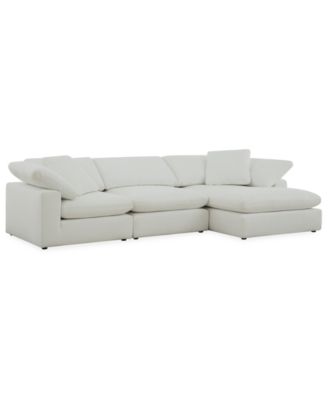 Fog 3-Pc. Fabric Chaise Sectional Sofa Set