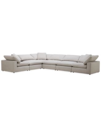 Fog 6-Pc. Fabric L-Sectional Sofa Set