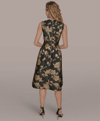 Women's Jacquard Fit and Flare Dress