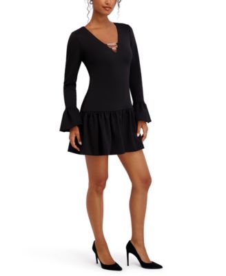 Women's Fluence Bottom Long Sleeves Mini Dress