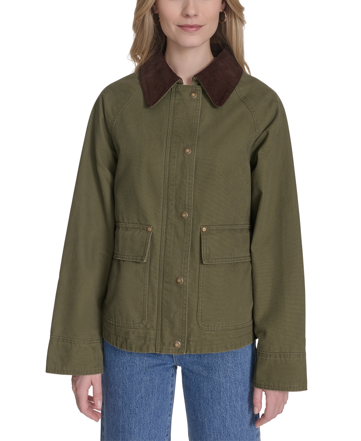 Levi's Women's Regular Short Cotton Barn Jacket In Green