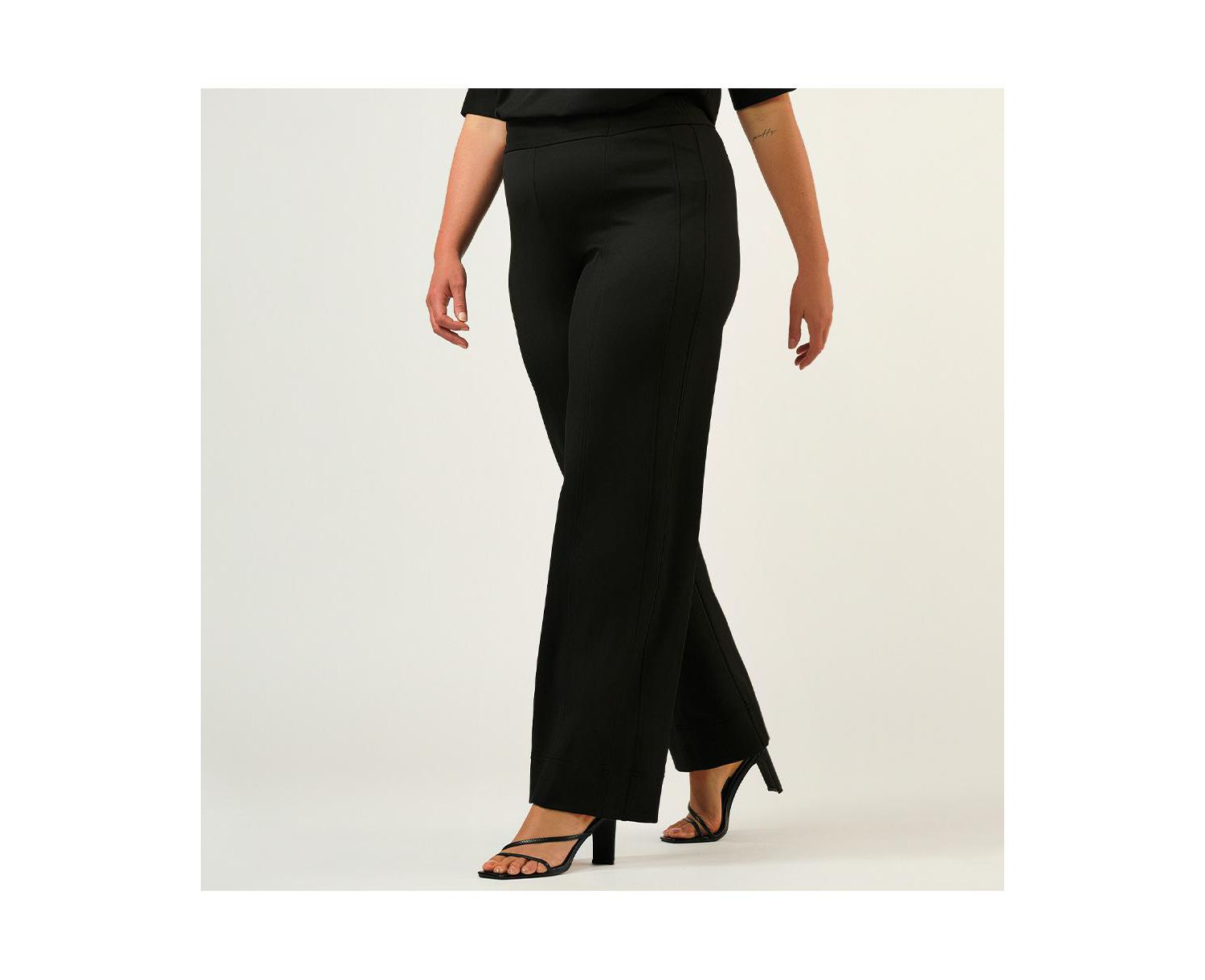 Plus Size Jolene Straight Leg High Rise Tailored Pant