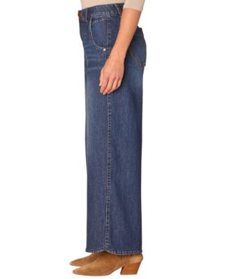 Women's “Ab” Solution Skyrise Tulip-Hem Wide-Leg Jeans