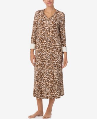 Women's Printed V-Neck Long Gown