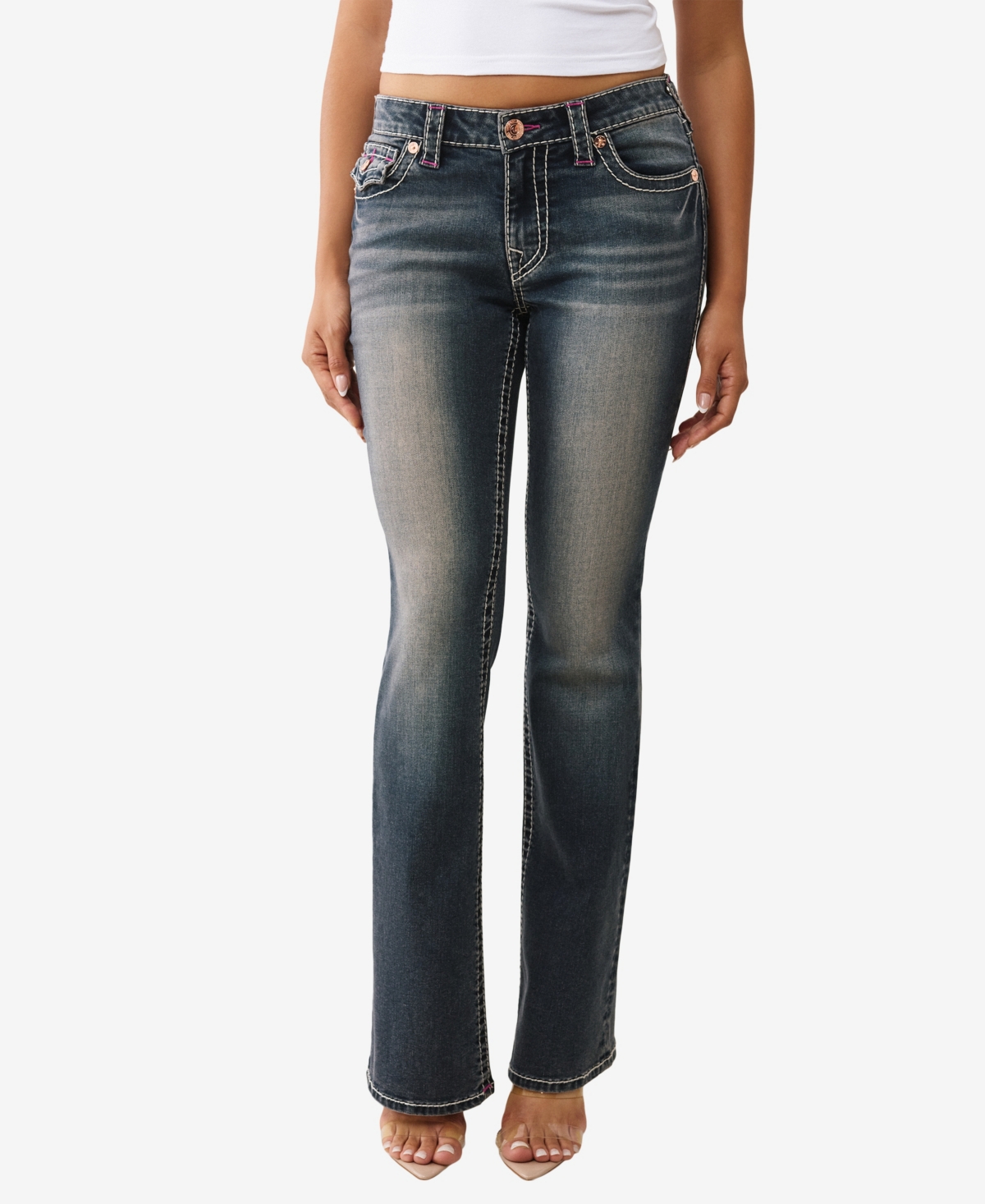 True Religion Women's Becca Bootcut Big Flap Jeans In Blue