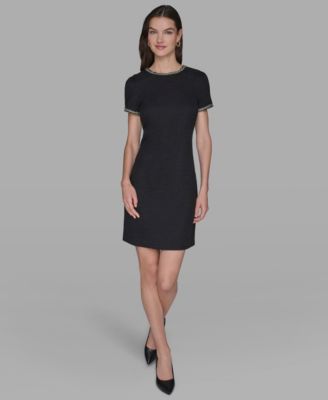 Women's Short Sleeve Knit Shift Dress