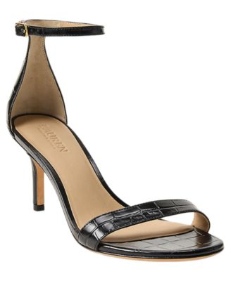 Women's Allie Mid-Heel Crocodile-Embossed Sandals