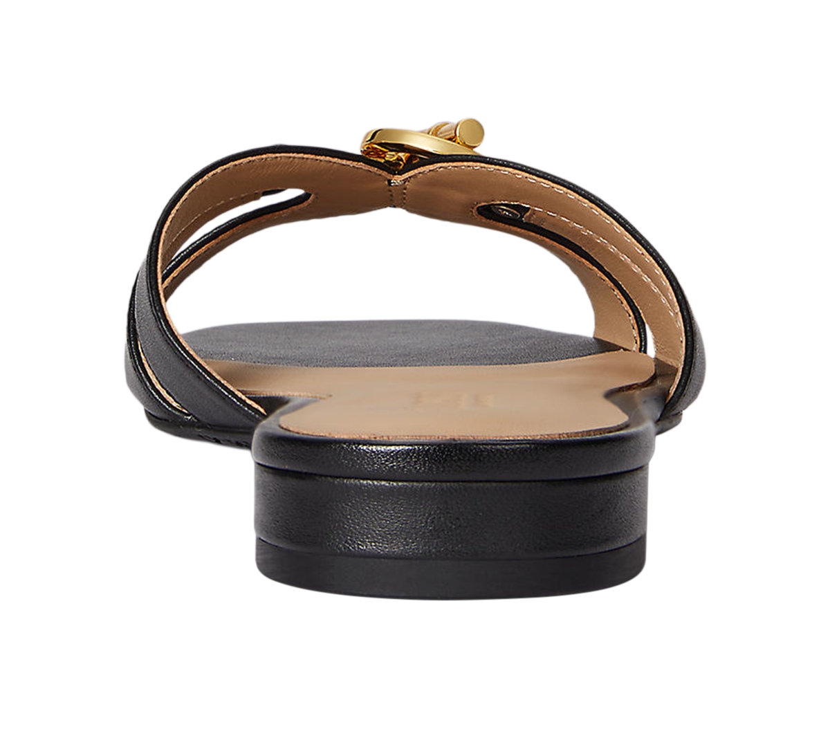 Ralph Lauren Blaike Women's Slip On Slide Sandal In Black