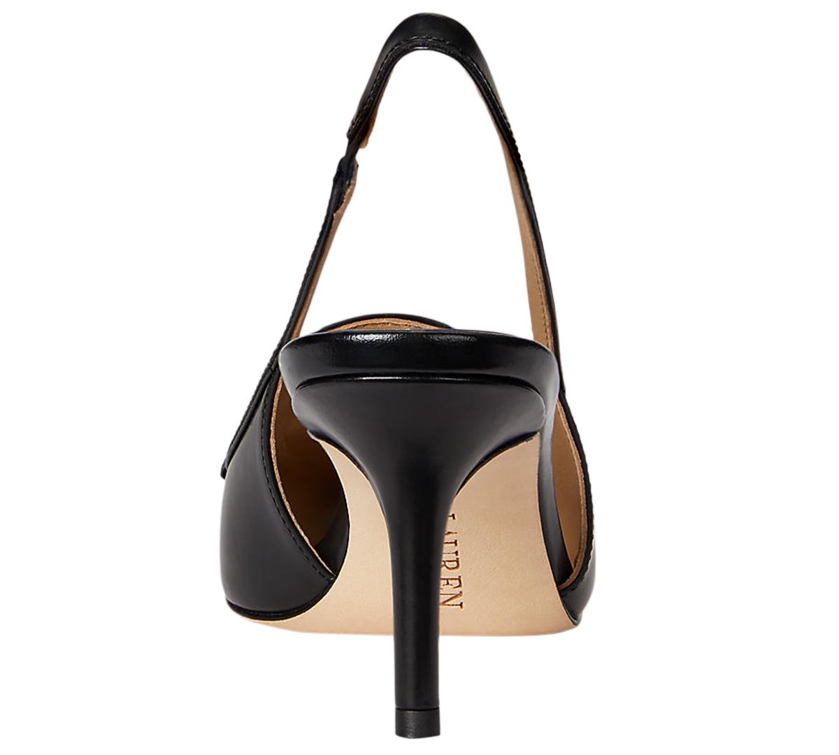 Ralph Lauren Women's Khloe Leather Slingback Loafer Pump In Black