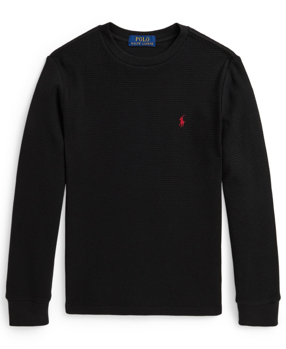 Polo Ralph Lauren Big Boys Waffle-Knit Cotton Long-Sleeve Tee