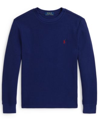 (取寄) ラルフローレン キッズ ボーイズ ワッフル-ニット コットン ロング スリーブ ティー (トドラー/リトル キッズ) Polo Ralph Lauren Kids boys Waffle-Knit Cotton Long Sleeve Tee (Toddler/Little Kids) Nevis Polo Ralph Lauren Boys 8-20 Waffle-Knit Cotton Long-Sleeve T-Shirt