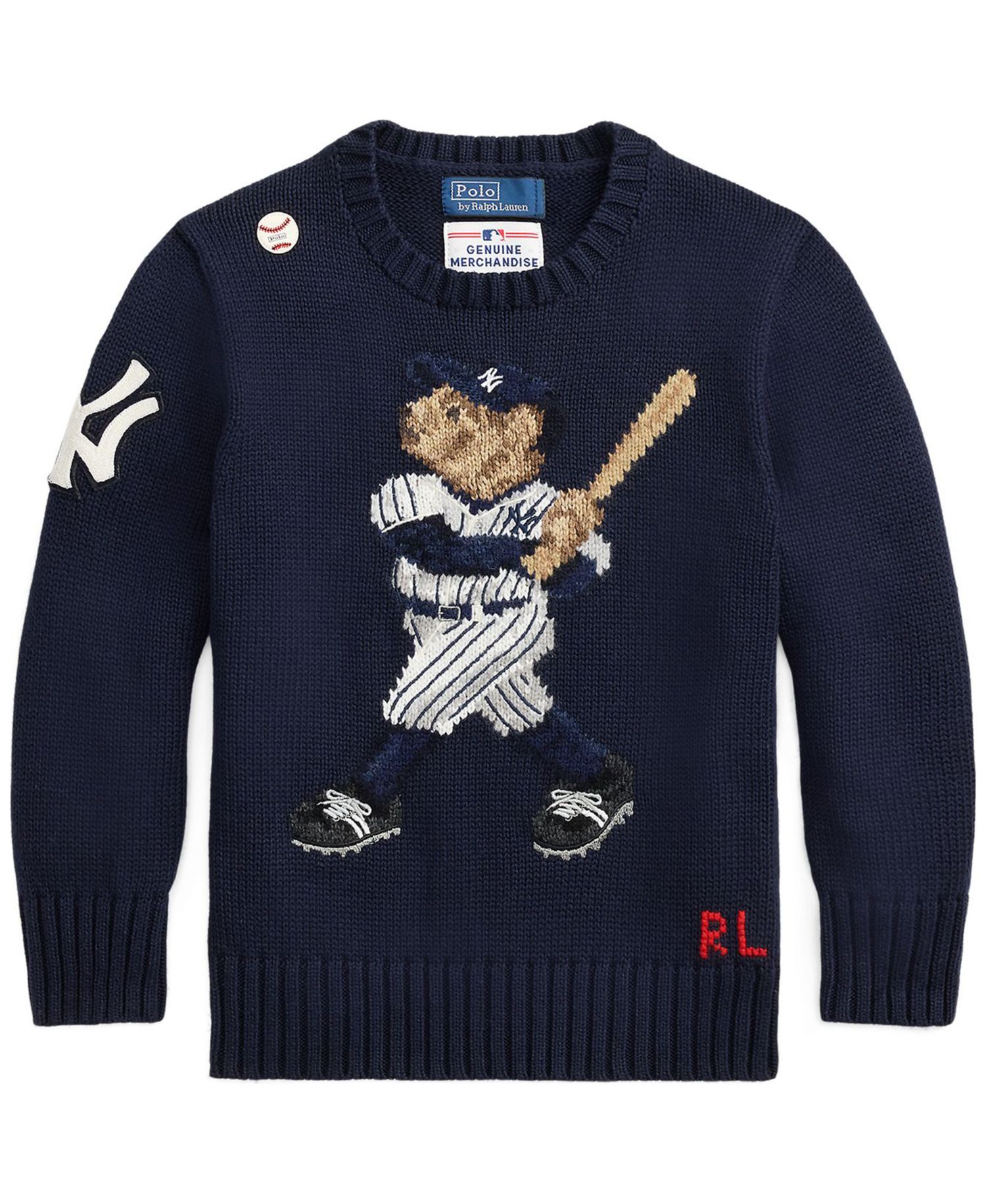 Boys' and Girls' 2T-7 Yankees Bear Long-Sleeves Sweater