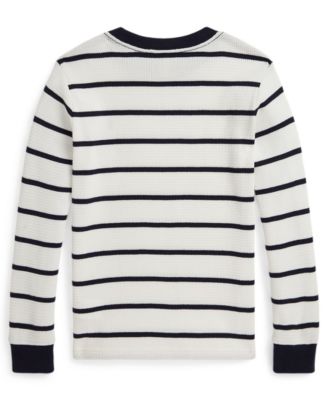 Boys 2-7 Striped Waffle Cotton Long-Sleeve T-Shirt