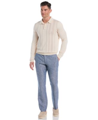 Men's Long-Sleeve Sweater Polo Shirt