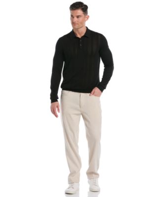 Men's Long-Sleeve Sweater Polo Shirt