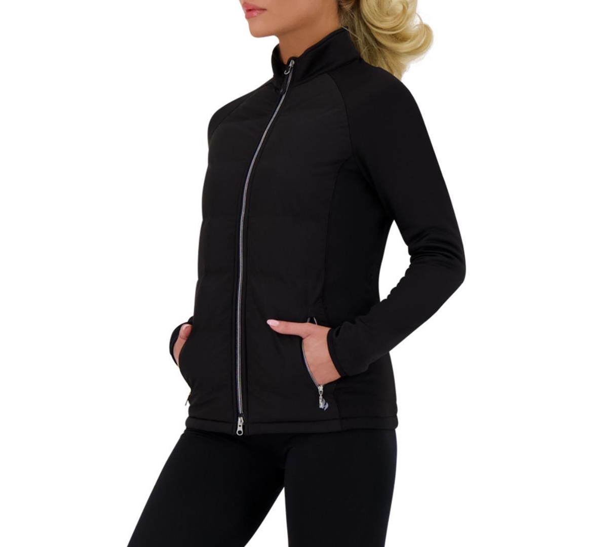 Heat Holders Women's Hensley Hybrid Long Sleeve Jacket In Black