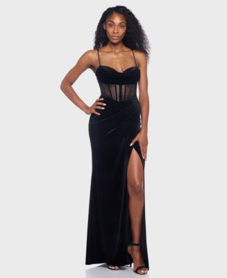 B Darlin Junior's Sweetheart Neck Lace-Up Back Gown - Macy's