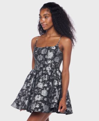 Junior's Spaghetti Strap Sleeveless Bustier Dress